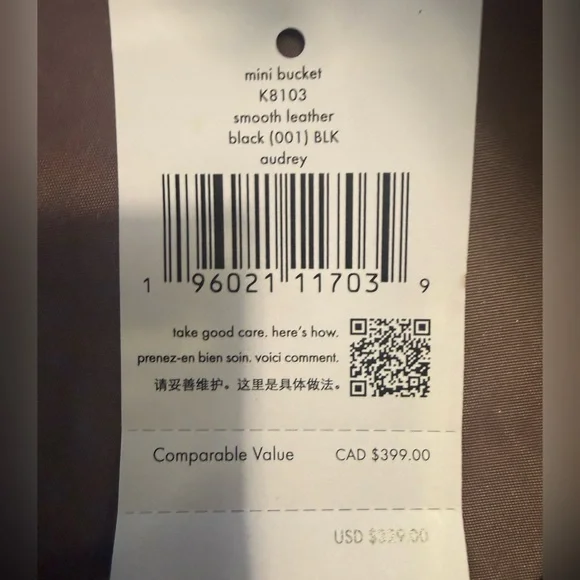 NWT Kate Spade Audrey Mini Black Leather Bucket Shoulder Crossbody Bag $329 - Picture 5 of 16